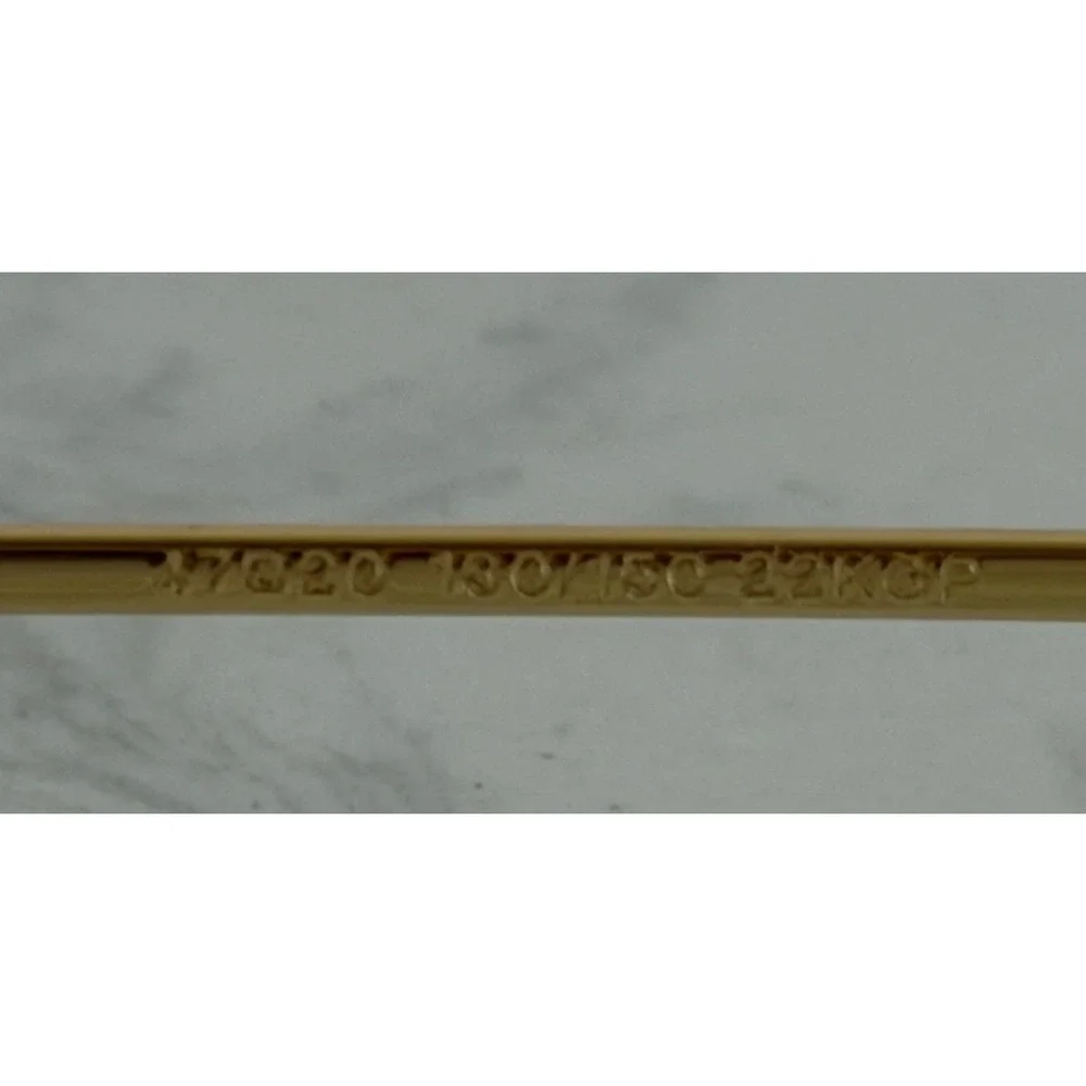 Sundas 22KGPGold Plated Eyeglass Frames ‎ Tortoise Temple X7620
